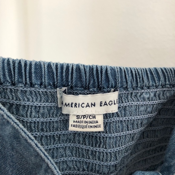 American Eagle Outfitters Denim Bandeau Top - Picture 4 of 4
